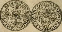 An illustration from Ordonnancie ende instructie naer de welcke voort-aen hen moeten reguleren die ghesworen wisselaers ofte collecteurs vande goude ende silvere penningen, wesende verboden, gheschroyt, te licht oft te seer versleten, ende oversulex verclaert ende ghehouden voor billoen, daer toe geoommitteert om de selve te leveren inde munten van Sijne Majesteyt, ende al daer bekeert te worden in penninghen van hunnen slaghe (1633)