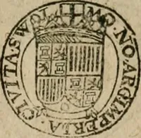 An illustration from Ordonnancie ende instructie naer de welcke voort-aen hen moeten reguleren die ghesworen wisselaers ofte collecteurs vande goude ende silvere penningen, wesende verboden, gheschroyt, te licht oft te seer versleten, ende oversulex verclaert ende ghehouden voor billoen, daer toe geoommitteert om de selve te leveren inde munten van Sijne Majesteyt, ende al daer bekeert te worden in penninghen van hunnen slaghe (1633)