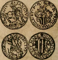 An illustration from Ordonnancie ende instructie naer de welcke voort-aen hen moeten reguleren die ghesworen wisselaers ofte collecteurs vande goude ende silvere penningen, wesende verboden, gheschroyt, te licht oft te seer versleten, ende oversulex verclaert ende ghehouden voor billoen, daer toe geoommitteert om de selve te leveren inde munten van Sijne Majesteyt, ende al daer bekeert te worden in penninghen van hunnen slaghe (1633)