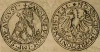 An illustration from Ordonnancie ende instructie naer de welcke voort-aen hen moeten reguleren die ghesworen wisselaers ofte collecteurs vande goude ende silvere penningen, wesende verboden, gheschroyt, te licht oft te seer versleten, ende oversulex verclaert ende ghehouden voor billoen, daer toe geoommitteert om de selve te leveren inde munten van Sijne Majesteyt, ende al daer bekeert te worden in penninghen van hunnen slaghe (1633)