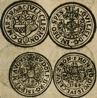 An illustration from Ordonnancie ende instructie naer de welcke voort-aen hen moeten reguleren die ghesworen wisselaers ofte collecteurs vande goude ende silvere penningen, wesende verboden, gheschroyt, te licht oft te seer versleten, ende oversulex verclaert ende ghehouden voor billoen, daer toe geoommitteert om de selve te leveren inde munten van Sijne Majesteyt, ende al daer bekeert te worden in penninghen van hunnen slaghe (1633)