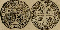 An illustration from Ordonnancie ende instructie naer de welcke voort-aen hen moeten reguleren die ghesworen wisselaers ofte collecteurs vande goude ende silvere penningen, wesende verboden, gheschroyt, te licht oft te seer versleten, ende oversulex verclaert ende ghehouden voor billoen, daer toe geoommitteert om de selve te leveren inde munten van Sijne Majesteyt, ende al daer bekeert te worden in penninghen van hunnen slaghe (1633)