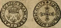 An illustration from Ordonnancie ende instructie naer de welcke voort-aen hen moeten reguleren die ghesworen wisselaers ofte collecteurs vande goude ende silvere penningen, wesende verboden, gheschroyt, te licht oft te seer versleten, ende oversulex verclaert ende ghehouden voor billoen, daer toe geoommitteert om de selve te leveren inde munten van Sijne Majesteyt, ende al daer bekeert te worden in penninghen van hunnen slaghe (1633)