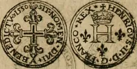 An illustration from Ordonnancie ende instructie naer de welcke voort-aen hen moeten reguleren die ghesworen wisselaers ofte collecteurs vande goude ende silvere penningen, wesende verboden, gheschroyt, te licht oft te seer versleten, ende oversulex verclaert ende ghehouden voor billoen, daer toe geoommitteert om de selve te leveren inde munten van Sijne Majesteyt, ende al daer bekeert te worden in penninghen van hunnen slaghe (1633)
