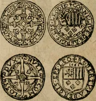 An illustration from Ordonnancie ende instructie naer de welcke voort-aen hen moeten reguleren die ghesworen wisselaers ofte collecteurs vande goude ende silvere penningen, wesende verboden, gheschroyt, te licht oft te seer versleten, ende oversulex verclaert ende ghehouden voor billoen, daer toe geoommitteert om de selve te leveren inde munten van Sijne Majesteyt, ende al daer bekeert te worden in penninghen van hunnen slaghe (1633)