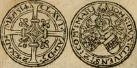 An illustration from Ordonnancie ende instructie naer de welcke voort-aen hen moeten reguleren die ghesworen wisselaers ofte collecteurs vande goude ende silvere penningen, wesende verboden, gheschroyt, te licht oft te seer versleten, ende oversulex verclaert ende ghehouden voor billoen, daer toe geoommitteert om de selve te leveren inde munten van Sijne Majesteyt, ende al daer bekeert te worden in penninghen van hunnen slaghe (1633)