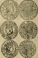 An illustration from Ordonnancie ende instructie naer de welcke voort-aen hen moeten reguleren die ghesworen wisselaers ofte collecteurs vande goude ende silvere penningen, wesende verboden, gheschroyt, te licht oft te seer versleten, ende oversulex verclaert ende ghehouden voor billoen, daer toe geoommitteert om de selve te leveren inde munten van Sijne Majesteyt, ende al daer bekeert te worden in penninghen van hunnen slaghe (1633)