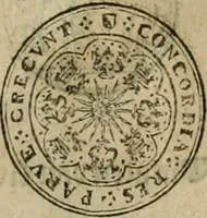 An illustration from Ordonnancie ende instructie naer de welcke voort-aen hen moeten reguleren die ghesworen wisselaers ofte collecteurs vande goude ende silvere penningen, wesende verboden, gheschroyt, te licht oft te seer versleten, ende oversulex verclaert ende ghehouden voor billoen, daer toe geoommitteert om de selve te leveren inde munten van Sijne Majesteyt, ende al daer bekeert te worden in penninghen van hunnen slaghe (1633)