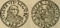 An illustration from Ordonnancie ende instructie naer de welcke voort-aen hen moeten reguleren die ghesworen wisselaers ofte collecteurs vande goude ende silvere penningen, wesende verboden, gheschroyt, te licht oft te seer versleten, ende oversulex verclaert ende ghehouden voor billoen, daer toe geoommitteert om de selve te leveren inde munten van Sijne Majesteyt, ende al daer bekeert te worden in penninghen van hunnen slaghe (1633)