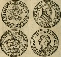 An illustration from Ordonnancie ende instructie naer de welcke voort-aen hen moeten reguleren die ghesworen wisselaers ofte collecteurs vande goude ende silvere penningen, wesende verboden, gheschroyt, te licht oft te seer versleten, ende oversulex verclaert ende ghehouden voor billoen, daer toe geoommitteert om de selve te leveren inde munten van Sijne Majesteyt, ende al daer bekeert te worden in penninghen van hunnen slaghe (1633)
