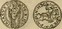 An illustration from Ordonnancie ende instructie naer de welcke voort-aen hen moeten reguleren die ghesworen wisselaers ofte collecteurs vande goude ende silvere penningen, wesende verboden, gheschroyt, te licht oft te seer versleten, ende oversulex verclaert ende ghehouden voor billoen, daer toe geoommitteert om de selve te leveren inde munten van Sijne Majesteyt, ende al daer bekeert te worden in penninghen van hunnen slaghe (1633)