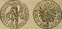 An illustration from Ordonnancie ende instructie naer de welcke voort-aen hen moeten reguleren die ghesworen wisselaers ofte collecteurs vande goude ende silvere penningen, wesende verboden, gheschroyt, te licht oft te seer versleten, ende oversulex verclaert ende ghehouden voor billoen, daer toe geoommitteert om de selve te leveren inde munten van Sijne Majesteyt, ende al daer bekeert te worden in penninghen van hunnen slaghe (1633)