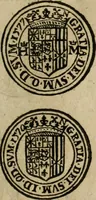 An illustration from Ordonnancie ende instructie naer de welcke voort-aen hen moeten reguleren die ghesworen wisselaers ofte collecteurs vande goude ende silvere penningen, wesende verboden, gheschroyt, te licht oft te seer versleten, ende oversulex verclaert ende ghehouden voor billoen, daer toe geoommitteert om de selve te leveren inde munten van Sijne Majesteyt, ende al daer bekeert te worden in penninghen van hunnen slaghe (1633)