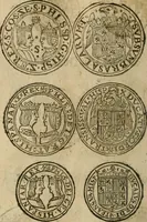 An illustration from Ordonnancie ende instructie naer de welcke voort-aen hen moeten reguleren die ghesworen wisselaers ofte collecteurs vande goude ende silvere penningen, wesende verboden, gheschroyt, te licht oft te seer versleten, ende oversulex verclaert ende ghehouden voor billoen, daer toe geoommitteert om de selve te leveren inde munten van Sijne Majesteyt, ende al daer bekeert te worden in penninghen van hunnen slaghe (1633)