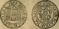 An illustration from Ordonnancie ende instructie naer de welcke voort-aen hen moeten reguleren die ghesworen wisselaers ofte collecteurs vande goude ende silvere penningen, wesende verboden, gheschroyt, te licht oft te seer versleten, ende oversulex verclaert ende ghehouden voor billoen, daer toe geoommitteert om de selve te leveren inde munten van Sijne Majesteyt, ende al daer bekeert te worden in penninghen van hunnen slaghe (1633)