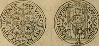 An illustration from Ordonnancie ende instructie naer de welcke voort-aen hen moeten reguleren die ghesworen wisselaers ofte collecteurs vande goude ende silvere penningen, wesende verboden, gheschroyt, te licht oft te seer versleten, ende oversulex verclaert ende ghehouden voor billoen, daer toe geoommitteert om de selve te leveren inde munten van Sijne Majesteyt, ende al daer bekeert te worden in penninghen van hunnen slaghe (1633)