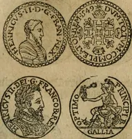 An illustration from Ordonnancie ende instructie naer de welcke voort-aen hen moeten reguleren die ghesworen wisselaers ofte collecteurs vande goude ende silvere penningen, wesende verboden, gheschroyt, te licht oft te seer versleten, ende oversulex verclaert ende ghehouden voor billoen, daer toe geoommitteert om de selve te leveren inde munten van Sijne Majesteyt, ende al daer bekeert te worden in penninghen van hunnen slaghe (1633)