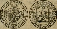An illustration from Ordonnancie ende instructie naer de welcke voort-aen hen moeten reguleren die ghesworen wisselaers ofte collecteurs vande goude ende silvere penningen, wesende verboden, gheschroyt, te licht oft te seer versleten, ende oversulex verclaert ende ghehouden voor billoen, daer toe geoommitteert om de selve te leveren inde munten van Sijne Majesteyt, ende al daer bekeert te worden in penninghen van hunnen slaghe (1633)