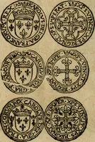 An illustration from Ordonnancie ende instructie naer de welcke voort-aen hen moeten reguleren die ghesworen wisselaers ofte collecteurs vande goude ende silvere penningen, wesende verboden, gheschroyt, te licht oft te seer versleten, ende oversulex verclaert ende ghehouden voor billoen, daer toe geoommitteert om de selve te leveren inde munten van Sijne Majesteyt, ende al daer bekeert te worden in penninghen van hunnen slaghe (1633)