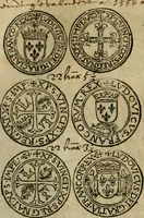 An illustration from Ordonnancie ende instructie naer de welcke voort-aen hen moeten reguleren die ghesworen wisselaers ofte collecteurs vande goude ende silvere penningen, wesende verboden, gheschroyt, te licht oft te seer versleten, ende oversulex verclaert ende ghehouden voor billoen, daer toe geoommitteert om de selve te leveren inde munten van Sijne Majesteyt, ende al daer bekeert te worden in penninghen van hunnen slaghe (1633)