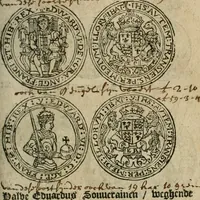 An illustration from Ordonnancie ende instructie naer de welcke voort-aen hen moeten reguleren die ghesworen wisselaers ofte collecteurs vande goude ende silvere penningen, wesende verboden, gheschroyt, te licht oft te seer versleten, ende oversulex verclaert ende ghehouden voor billoen, daer toe geoommitteert om de selve te leveren inde munten van Sijne Majesteyt, ende al daer bekeert te worden in penninghen van hunnen slaghe (1633)