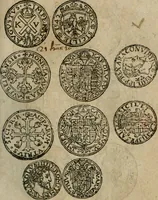 An illustration from Ordonnancie ende instructie naer de welcke voort-aen hen moeten reguleren die ghesworen wisselaers ofte collecteurs vande goude ende silvere penningen, wesende verboden, gheschroyt, te licht oft te seer versleten, ende oversulex verclaert ende ghehouden voor billoen, daer toe geoommitteert om de selve te leveren inde munten van Sijne Majesteyt, ende al daer bekeert te worden in penninghen van hunnen slaghe (1633)