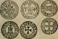 An illustration from Ordonnancie ende instructie naer de welcke voort-aen hen moeten reguleren die ghesworen wisselaers ofte collecteurs vande goude ende silvere penningen, wesende verboden, gheschroyt, te licht oft te seer versleten, ende oversulex verclaert ende ghehouden voor billoen, daer toe geoommitteert om de selve te leveren inde munten van Sijne Majesteyt, ende al daer bekeert te worden in penninghen van hunnen slaghe (1633)