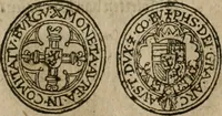 An illustration from Ordonnancie ende instructie naer de welcke voort-aen hen moeten reguleren die ghesworen wisselaers ofte collecteurs vande goude ende silvere penningen, wesende verboden, gheschroyt, te licht oft te seer versleten, ende oversulex verclaert ende ghehouden voor billoen, daer toe geoommitteert om de selve te leveren inde munten van Sijne Majesteyt, ende al daer bekeert te worden in penninghen van hunnen slaghe (1633)