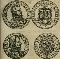 An illustration from Ordonnancie ende instructie naer de welcke voort-aen hen moeten reguleren die ghesworen wisselaers ofte collecteurs vande goude ende silvere penningen, wesende verboden, gheschroyt, te licht oft te seer versleten, ende oversulex verclaert ende ghehouden voor billoen, daer toe geoommitteert om de selve te leveren inde munten van Sijne Majesteyt, ende al daer bekeert te worden in penninghen van hunnen slaghe (1633)