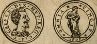 An illustration from Ordonnancie ende instructie naer de welcke voort-aen hen moeten reguleren die ghesworen wisselaers ofte collecteurs vande goude ende silvere penningen, wesende verboden, gheschroyt, te licht oft te seer versleten, ende oversulex verclaert ende ghehouden voor billoen, daer toe geoommitteert om de selve te leveren inde munten van Sijne Majesteyt, ende al daer bekeert te worden in penninghen van hunnen slaghe (1633)