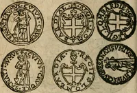 An illustration from Ordonnancie ende instructie naer de welcke voort-aen hen moeten reguleren die ghesworen wisselaers ofte collecteurs vande goude ende silvere penningen, wesende verboden, gheschroyt, te licht oft te seer versleten, ende oversulex verclaert ende ghehouden voor billoen, daer toe geoommitteert om de selve te leveren inde munten van Sijne Majesteyt, ende al daer bekeert te worden in penninghen van hunnen slaghe (1633)
