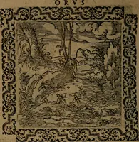 Picture 112 of 375 from Ori Apollinis Niliaci, De sacris Aegyptiorum notis, Aegyptiacè expressis : libri duo, iconibus illustrati, & aucti : nunc primùm in latinum ac gallicum sermonem conversi (1574), leaf 145