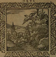 Picture 173 of 375 from Ori Apollinis Niliaci, De sacris Aegyptiorum notis, Aegyptiacè expressis : libri duo, iconibus illustrati, & aucti : nunc primùm in latinum ac gallicum sermonem conversi (1574), leaf 207