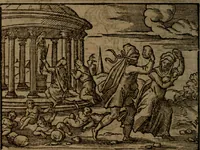 Picture 202 of 375 from Ori Apollinis Niliaci, De sacris Aegyptiorum notis, Aegyptiacè expressis : libri duo, iconibus illustrati, & aucti : nunc primùm in latinum ac gallicum sermonem conversi (1574), leaf 249