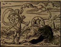Picture 204 of 375 from Ori Apollinis Niliaci, De sacris Aegyptiorum notis, Aegyptiacè expressis : libri duo, iconibus illustrati, & aucti : nunc primùm in latinum ac gallicum sermonem conversi (1574), leaf 251