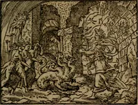 An illustration from Ori Apollinis Niliaci, De sacris Aegyptiorum notis, Aegyptiacè expressis : libri duo, iconibus illustrati, & aucti : nunc primùm in latinum ac gallicum sermonem conversi (1574)