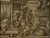 An illustration from Ori Apollinis Niliaci, De sacris Aegyptiorum notis, Aegyptiacè expressis : libri duo, iconibus illustrati, & aucti : nunc primùm in latinum ac gallicum sermonem conversi (1574)