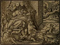 An illustration from Ori Apollinis Niliaci, De sacris Aegyptiorum notis, Aegyptiacè expressis : libri duo, iconibus illustrati, & aucti : nunc primùm in latinum ac gallicum sermonem conversi (1574)