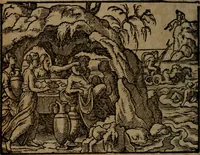 Picture 287 of 375 from Ori Apollinis Niliaci, De sacris Aegyptiorum notis, Aegyptiacè expressis : libri duo, iconibus illustrati, & aucti : nunc primùm in latinum ac gallicum sermonem conversi (1574), leaf 385