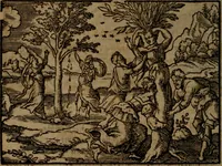 Picture 301 of 375 from Ori Apollinis Niliaci, De sacris Aegyptiorum notis, Aegyptiacè expressis : libri duo, iconibus illustrati, & aucti : nunc primùm in latinum ac gallicum sermonem conversi (1574), leaf 407