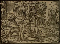 Picture 305 of 375 from Ori Apollinis Niliaci, De sacris Aegyptiorum notis, Aegyptiacè expressis : libri duo, iconibus illustrati, & aucti : nunc primùm in latinum ac gallicum sermonem conversi (1574), leaf 415