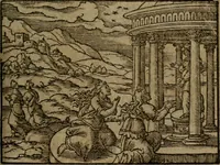 Picture 314 of 375 from Ori Apollinis Niliaci, De sacris Aegyptiorum notis, Aegyptiacè expressis : libri duo, iconibus illustrati, & aucti : nunc primùm in latinum ac gallicum sermonem conversi (1574), leaf 428
