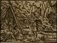 Picture 316 of 375 from Ori Apollinis Niliaci, De sacris Aegyptiorum notis, Aegyptiacè expressis : libri duo, iconibus illustrati, & aucti : nunc primùm in latinum ac gallicum sermonem conversi (1574), leaf 430