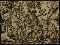 Picture 317 of 375 from Ori Apollinis Niliaci, De sacris Aegyptiorum notis, Aegyptiacè expressis : libri duo, iconibus illustrati, & aucti : nunc primùm in latinum ac gallicum sermonem conversi (1574), leaf 432