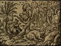 Picture 321 of 375 from Ori Apollinis Niliaci, De sacris Aegyptiorum notis, Aegyptiacè expressis : libri duo, iconibus illustrati, & aucti : nunc primùm in latinum ac gallicum sermonem conversi (1574), leaf 444
