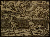 Picture 325 of 375 from Ori Apollinis Niliaci, De sacris Aegyptiorum notis, Aegyptiacè expressis : libri duo, iconibus illustrati, & aucti : nunc primùm in latinum ac gallicum sermonem conversi (1574), leaf 448