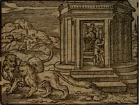 Picture 326 of 375 from Ori Apollinis Niliaci, De sacris Aegyptiorum notis, Aegyptiacè expressis : libri duo, iconibus illustrati, & aucti : nunc primùm in latinum ac gallicum sermonem conversi (1574), leaf 449