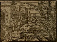 Picture 328 of 375 from Ori Apollinis Niliaci, De sacris Aegyptiorum notis, Aegyptiacè expressis : libri duo, iconibus illustrati, & aucti : nunc primùm in latinum ac gallicum sermonem conversi (1574), leaf 453