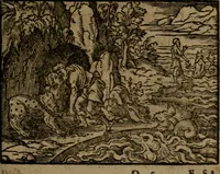 Picture 329 of 375 from Ori Apollinis Niliaci, De sacris Aegyptiorum notis, Aegyptiacè expressis : libri duo, iconibus illustrati, & aucti : nunc primùm in latinum ac gallicum sermonem conversi (1574), leaf 454