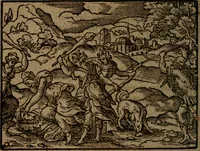 Picture 348 of 375 from Ori Apollinis Niliaci, De sacris Aegyptiorum notis, Aegyptiacè expressis : libri duo, iconibus illustrati, & aucti : nunc primùm in latinum ac gallicum sermonem conversi (1574), leaf 485